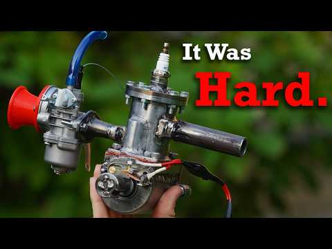 I built a two-stroke engine from things I found at the hardware store