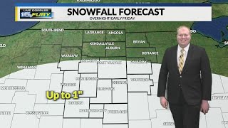 Thursday sunshine gives way to light snow Thursday night