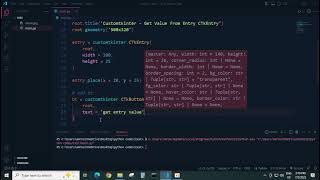 Customtkinter Get Value from Entry CTkEntry