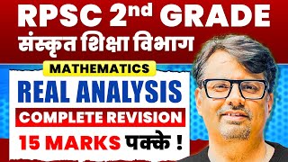 RPSC 2nd Grade Mathematics - संस्कृत शिक्षा विभाग  | Real Analysis Full Revision | RPSC By GP Sir