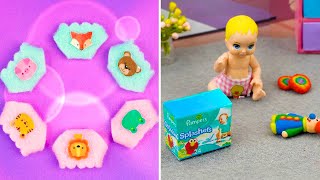 Mini Diapers For Baby Dolls | MINIATURE IDEAS FOR DOLLHOUSE | #Shorts