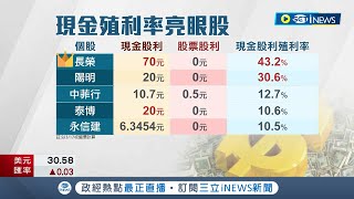 近千家上市櫃公司股利陸續出爐! 殖利率飆破40%長榮霸氣配息70元 科技業\