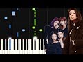 Dua Lipa & BLACKPINK - Kiss and Make Up (Piano Tutorial)