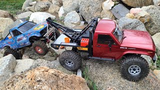 Cross RC Emo X3 Tow-Truck Wrecker more upgrades and first Recovery.