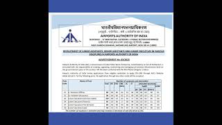 Airport Authority of India Recruitment - 342 Vacancies!! #aai #career