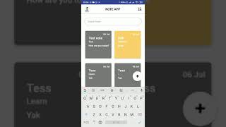 Demo Application Simple Note built with React Native