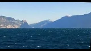 crossing on ferry Garda lake from Maderno. traversata in traghetto. 11 novembre 2023. My Italy 337