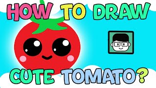 How to draw a Cute Tomato  | Digital Art for Kids | Easy Drawing for kids step by step