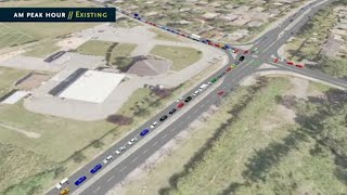 Morning peak period computer-generated traffic simulation