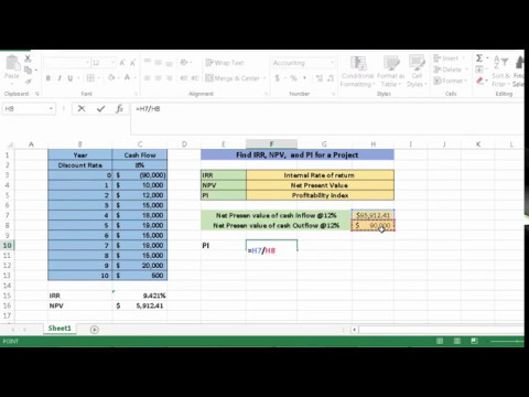 How to calculate IRR, NPV, and PI in excel How to calculate IRR, NPV, and PI in excel