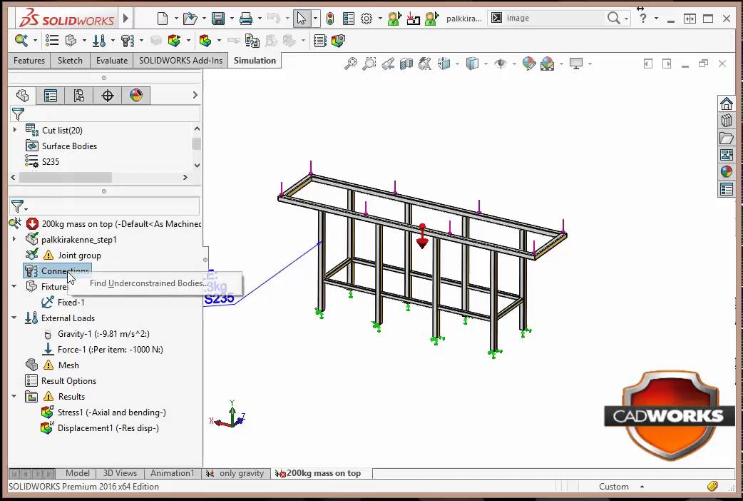 Manual Weldment Optimization With Solidworks Simulation - YouTube