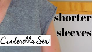 How to cut shorter sleeves on a tshirt - Cut cap sleeves - Easy DIY Tutorial - Cinderella Sew