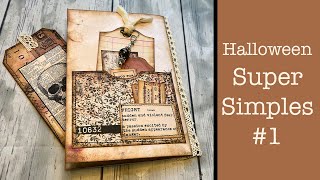 Halloween Super Simples #1 FULL TUTORIAL, Halloween Junk Journaling Tutorial