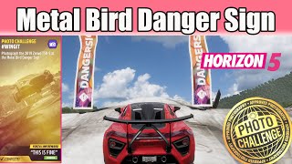 Forza Horizon 5 Photo Challenge - Zenvo TSR-S at the Metal Bird Danger Sign - Autumn Season Series 5