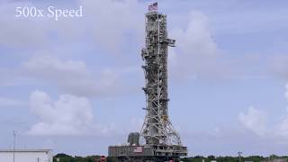 NASA Mobile Launcher Roll Out