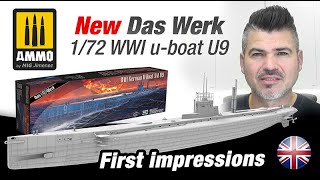 New Das Werk 1/72 WW1 German U-Boat SM U9. First Impressions