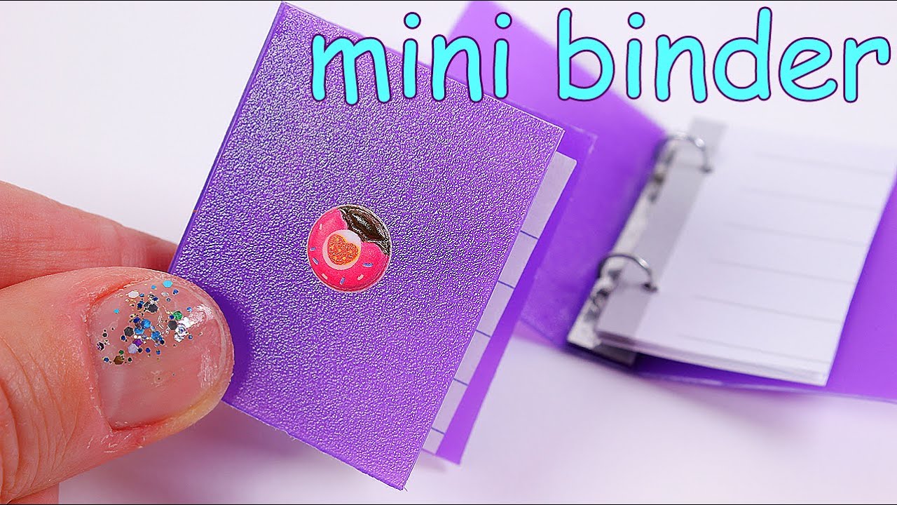 Diy Miniature Binder Youtube