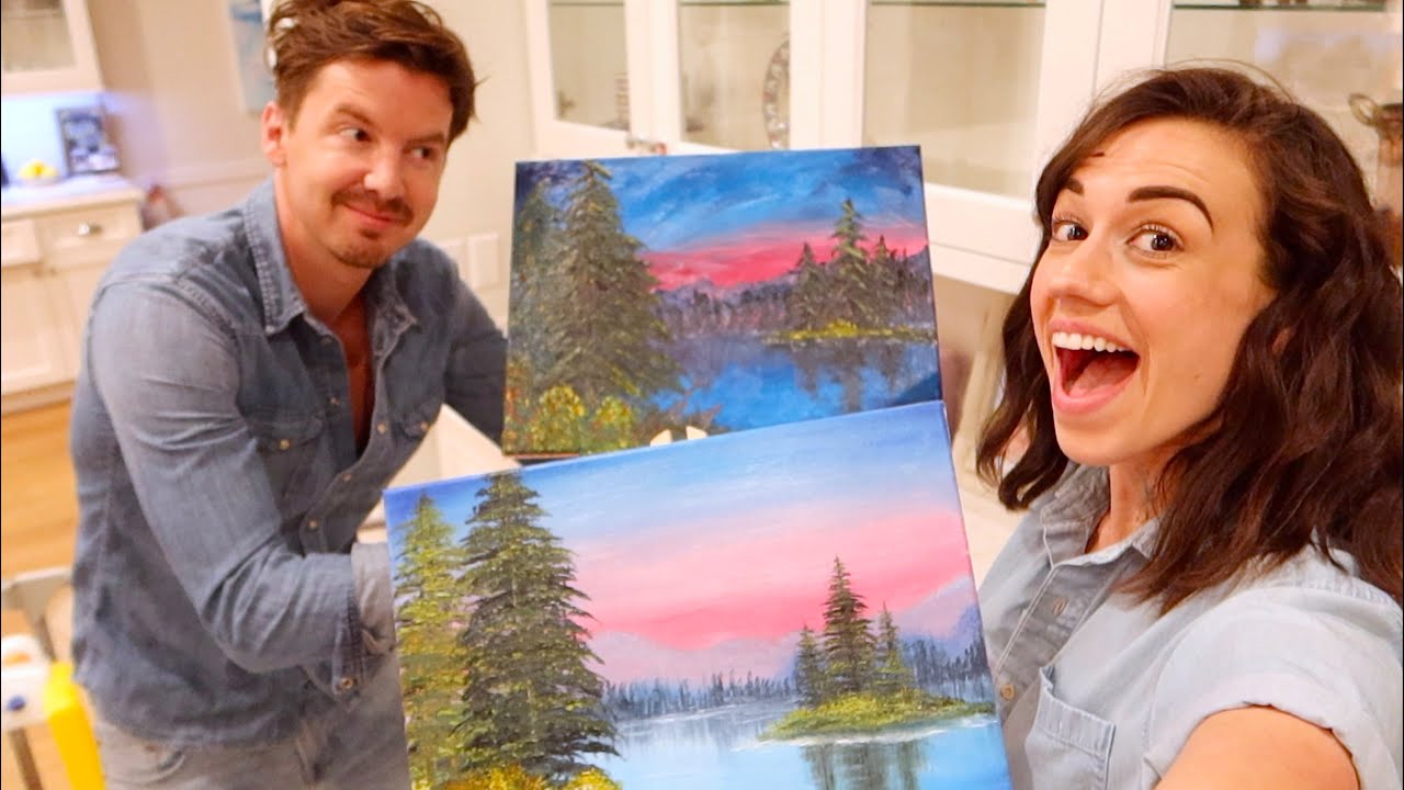 Following A Bob Ross Painting Tutorial Youtube Following A Bob Ross Painting Tutorial Youtube