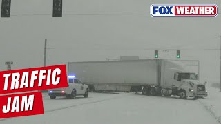 Heavy Snow Covered Indiana On Monday