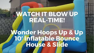 Quick Review & Setup of Wonder Hoops Up & Up 10’ Inflatable Bounce House with Slide & Basketball