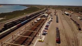 Flash Butt Depot aerial: Adelaide-Tarcoola re-railing project