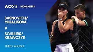 Sasnovich/Mihalikova v Schuurs/Krawczyk Highlights | Australian Open 2023 Third Round