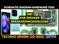 techno spark go 2023 bf7n Speaker / Buzzer / Ringer and Mic problem Schematic Diagram | DMR SOLUTION