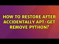 Ubuntu: How to restore after accidentally apt-get remove python?