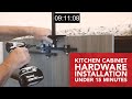 Entire kitchen cabinet hardware installation under 15 minutes