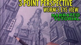 3-Point Perspective: Worm's Eye View [Narrated Tutorial]