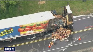 Fire involving hot dog truck causes delays in Virginia | FOX 5 DC