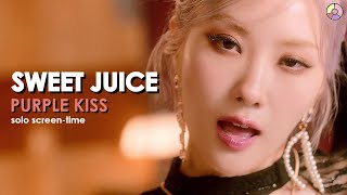 퍼플키스 (PURPLE KISS) 'Sweet Juice' | focus & solo screen-time ranking