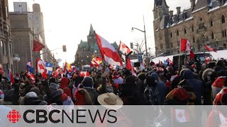 Protests grip Ottawa for a third weekend, counter-rallies grow