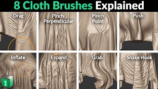 Blender Secrets - 8 Cloth Brushes Explained