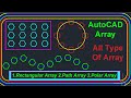 Array in AutoCAD | Polar Array | Rectangular Array | Path Array | AutoCAD tutorial for beginners