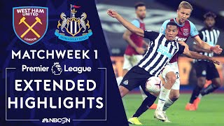 West Ham v. Newcastle | PREMIER LEAGUE HIGHLIGHTS | 9/12/2020 | NBC Sports