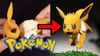 I sculpt 🐶Eevee🐶 out of clay! [Time Lapse] Pokemon