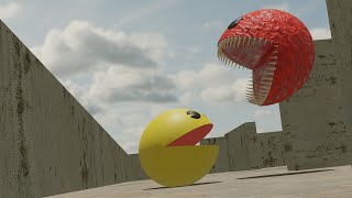 Pacman vs Monster red Pacman battle