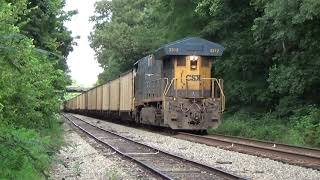 CSX N759 03 by Edwards St northbound 8-4-20  ES44AH CW44 AC Head ET44AH rear notch 8