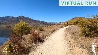 Treadmill Running Virtual Run 30 Minutes | Virtual Running Videos Scenery Lake Benmore New Zealand