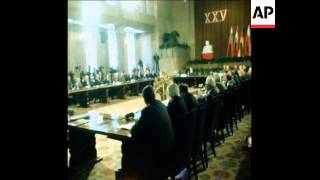 UPITN 17 5 80 LEADERS MEET TO MARK THE 25TH ANNIVERSARY OF THE WARSAW PACT