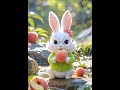 rabbit eating apple