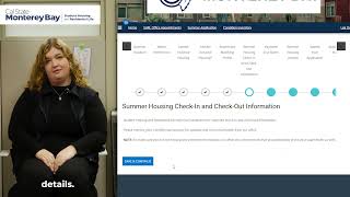 CSUMB Summer Housing Application - Check-In & Out Details