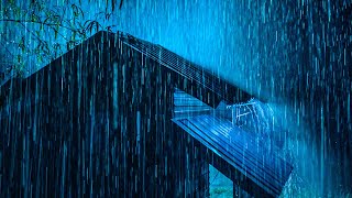 Defeat Insomnia with Heavy Rain & Thunderstorm Sounds on a Metal Roof at Night | Best Healing Rain