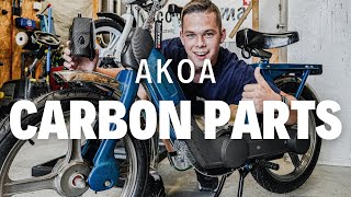 Carbon Look Anbauteile Akoa Piaggio Ciao! Mica zeigt dir wie gut diese passen