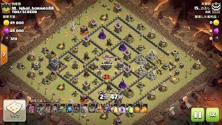 【クラクラ】TH9をゴレホグで全壊