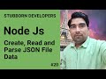 Use JSON in Node.js | Parse JSON in Node JS | Create and Read JSON File in Nodejs