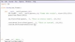 wxPython Programming Tutorial - 7 - Static Text