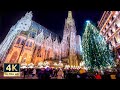 Vienna Christmas Market 2022 🇦🇹 4K Evening Walking Tour