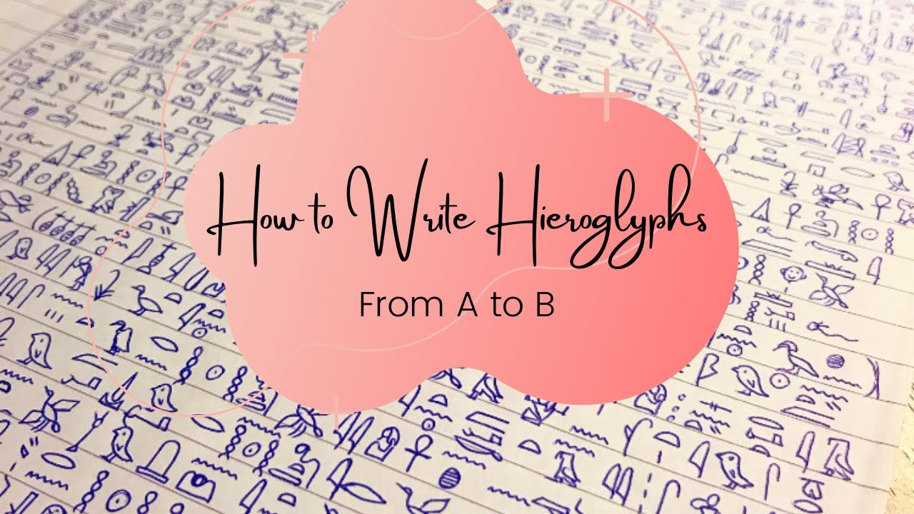 How To Write Hieroglyphs: From A To B [1 Consonant Signs] - YouTube